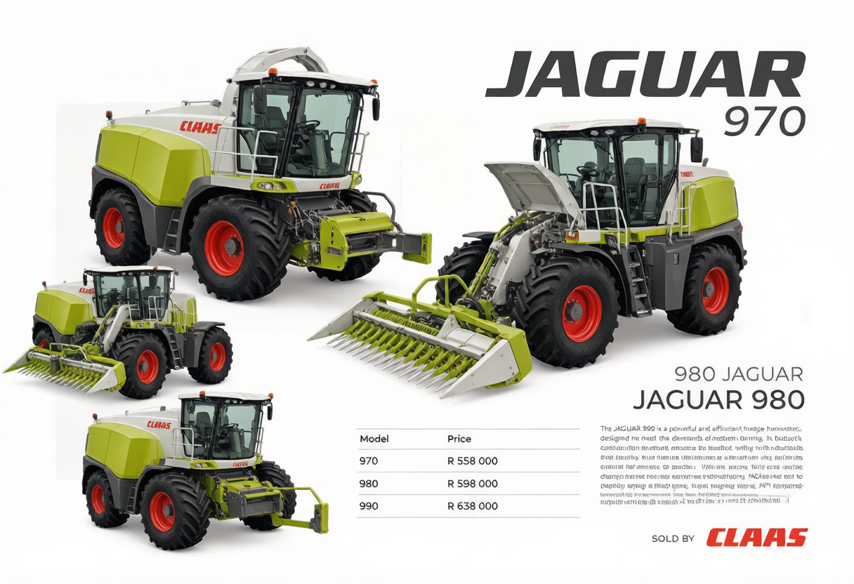 CLAAS Jaguar全系列价格指南(2026年08月12日)：970/980/990/870/850最新报价